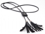Eco Leather Cord with Stop and Tassels (ΒΑ000295) Color Μαύρο / Βlack